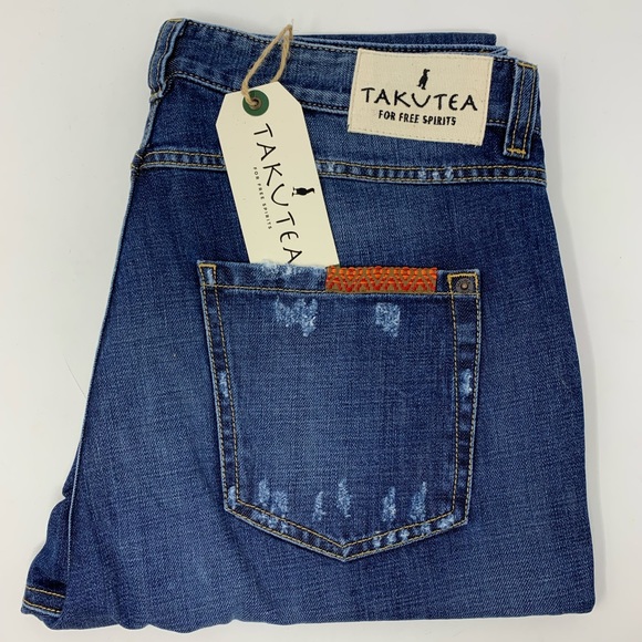 New Women Blue Takutea Quil Daru Jeans 27x21 - Picture 6 of 8